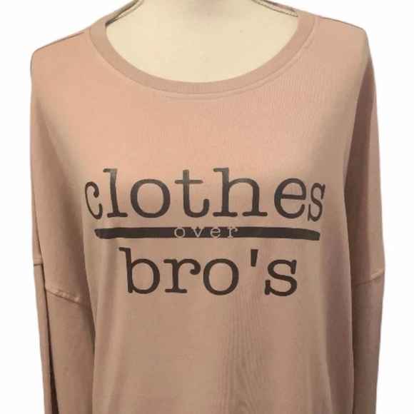 One Tree Hill Clothes Over Bros Pale Pink Lightweight crewneck pullover - Picture 1 of 5